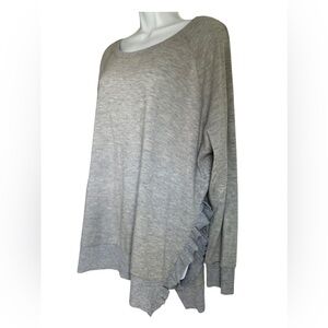 BKE RUFFLE SIDE PLUS SWEATER